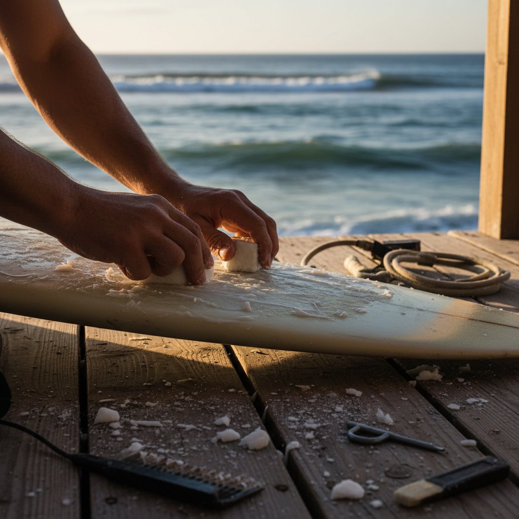 Surf coaching session on British coast